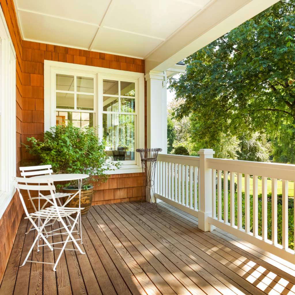 clean porch