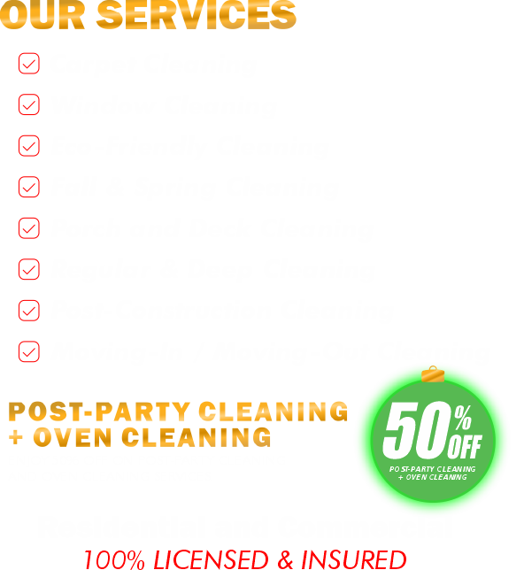 cleaning specials service